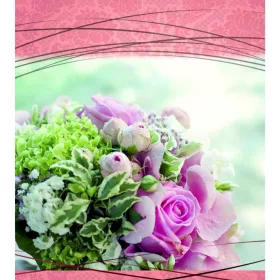 Közepes lakk dísztasak – Rózsaszín rózsák