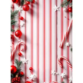 Közepes karácsonyi lakk dísztasak – csíkos (16x23x7,6 cm)