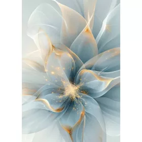 Közepes lakk dísztasak – kék-arany modern dizájn