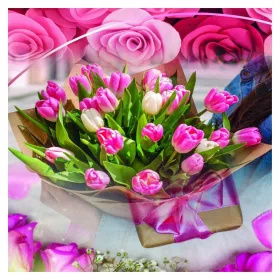 Kis lakk dísztasak – Tulipáncsokor