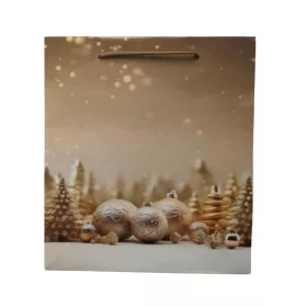 Közepes karácsonyi lakk dísztasak – Fenyőfa 20x20x10 cm