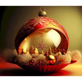 Nagy Karácsonyi lakk B dísztasak - Tál (37x29x8,9 cm)