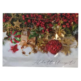 Óriás karácsonyi lakk dísztasak – Bogyós (48,5×34,5×12,2 cm)