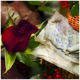 Nagy lakk dísztasak – Rózsa