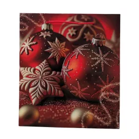 Nagy karácsonyi lakk dísztasak – Hópehely (26,5x30x12 cm)