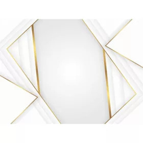 Nagy lakk C dísztasak – Fehér, arany vonalakkal