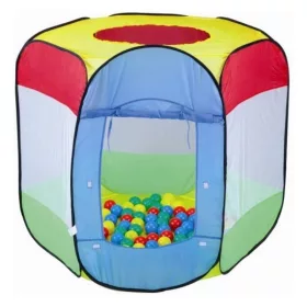 Hatszögletű játszóház 100 db kislabdával