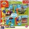 Trefl 34387 4 az 1-ben puzzle - Sam a bátor tűzoltó (35-48-54-70 db)