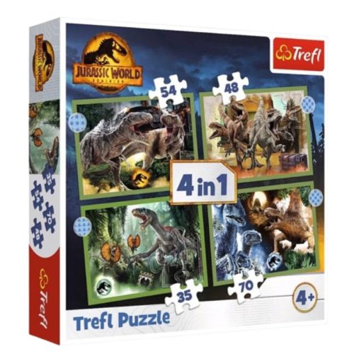 Trefl 34607 4 az 1 ben Puzzle - Jurassic World (207 db)