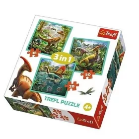 Trefl Puzzle 3 az 1-ben – A dinoszauruszok rendkívüli világa