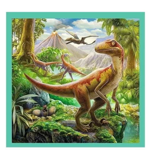 Trefl Puzzle 3 az 1-ben – A dinoszauruszok rendkívüli világa