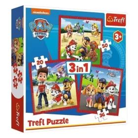 Trefl Mancs őrjárat 3 az 1-ben puzzle – Boldog kutyik (20, 36, 50 db)