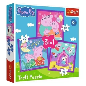 Trefl 3 az 1-ben puzzle – Peppa malac szokásai – 20, 36, 50 db