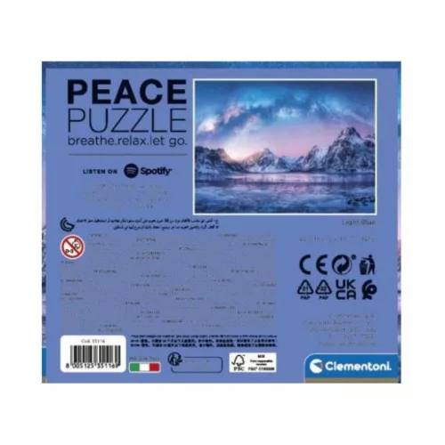 Clementoni Peace Puzzle 35116 – Világoskék (500 db)