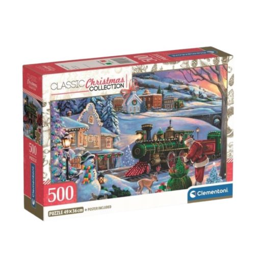 Clementoni 35566 Classic Christmas Collection Compact puzzle - Karácsonyi vonat (500 db)