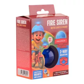 Bike Fun tűzoltó szirénás kerékpár kiegészítő fény- és hangjelzéssel – Deluxe