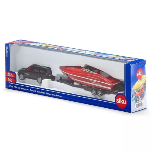 SIKU 2543 Terepjáró motorcsónakkal