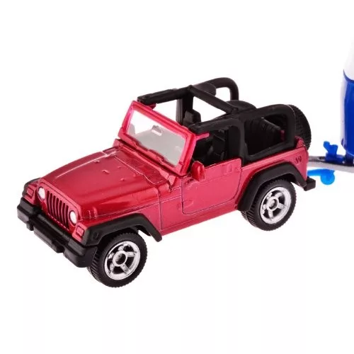 SIKU 1651 Jeep lószállítóval és lóval
