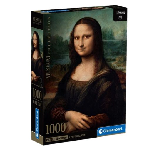 Clementoni 39708 Museum Collection Compact puzzle - Leonardo Da Vinci: Mona Lisa (1000 db)
