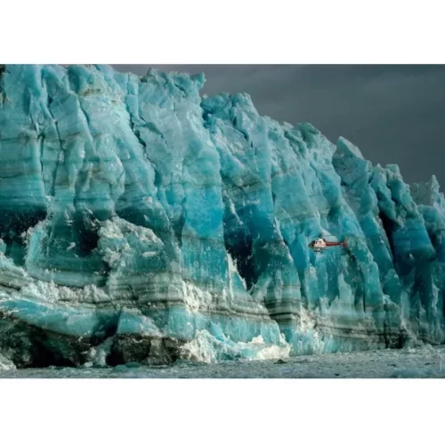 Clementoni National Geographic Collection 39731 puzzle – Egy helikopter kutatja a Hubbard gleccser arcát (1000 db)