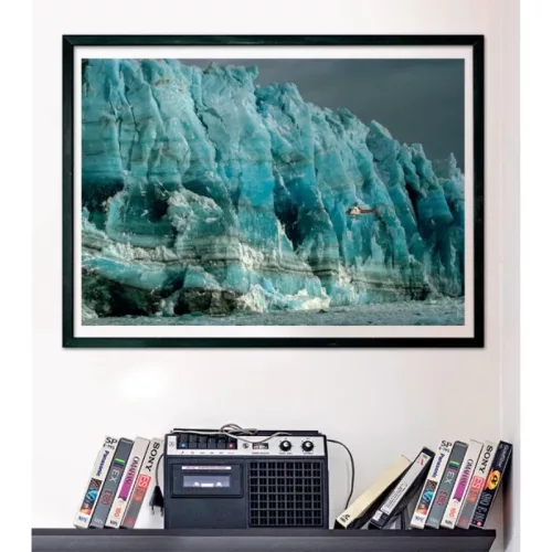 Clementoni National Geographic Collection 39731 puzzle – Egy helikopter kutatja a Hubbard gleccser arcát (1000 db)