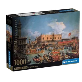 Clementoni Museum Collection Compact 39792 puzzle – Canaletto: Buchentaur visszatérése a mólóhoz a Mennybemenetel napján (1000 db)