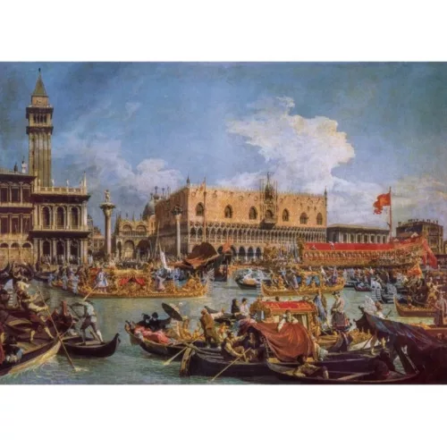 Clementoni Museum Collection Compact 39792 puzzle – Canaletto: Buchentaur visszatérése a mólóhoz a Mennybemenetel napján (1000 db)