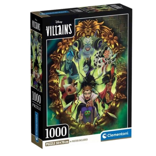 Clementoni 39812 High Quality Compact puzzle - Disney Villains: A Disney gonoszai (1000 db)
