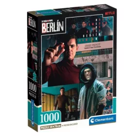 Clementoni Netflix Compact 39850 puzzle – A nagy pénzrablás, Berlin: Izgalmas jelenetek (1000 db)