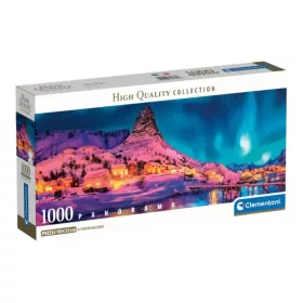 Clementoni High Quality Collection Compact 39870 panoráma puzzle – Színes téli éjszaka (1000 db)