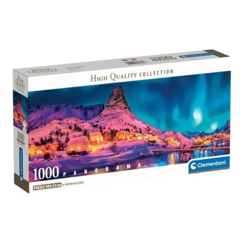 Clementoni 39870 High Quality Collection Compact Panoráma puzzle - Színes téli éjszaka (1000 db)
