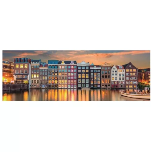 Clementoni High Quality Collection Panorama Compact 39897 puzzle – Fényes Amszterdam (1000 db)