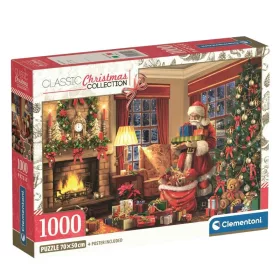Clementoni Classic Christmas Collection Compact 39924 puzzle – A Mikulás látogatása (1000 db)