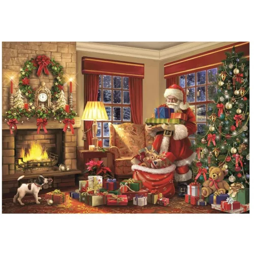 Clementoni Classic Christmas Collection Compact 39924 puzzle – A Mikulás látogatása (1000 db)
