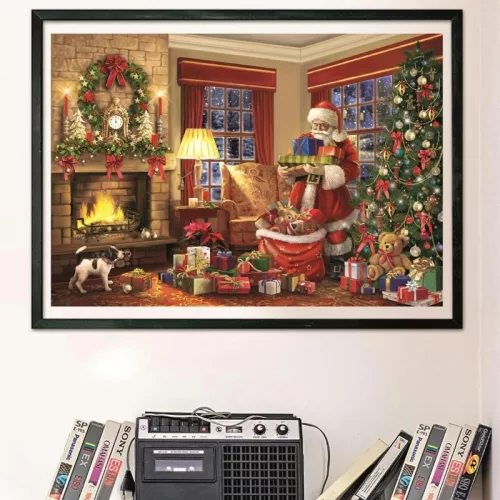 Clementoni Classic Christmas Collection Compact 39924 puzzle – A Mikulás látogatása (1000 db)