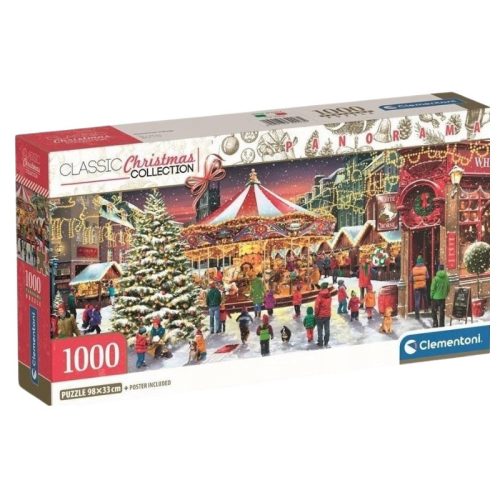 Clementoni 39928 High Quality Collection Panorama Compact puzzle - Karácsonyi falu