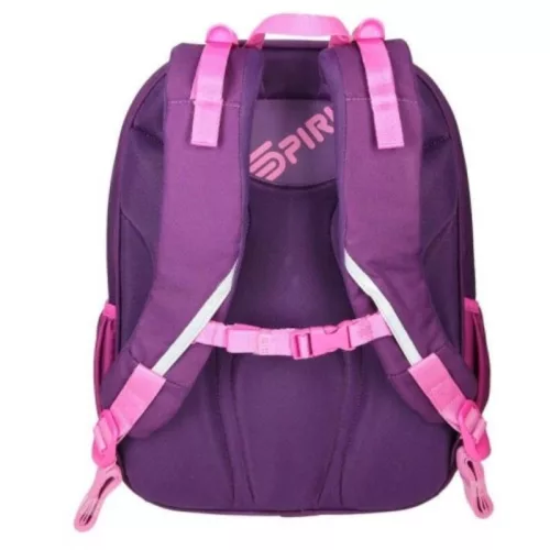 Spirit Pillangós lekerekített ergonomikus hátizsák lila-pink színben