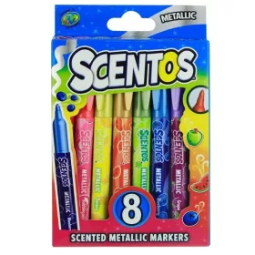 Scentos illatos metálfényű filctoll 8 db