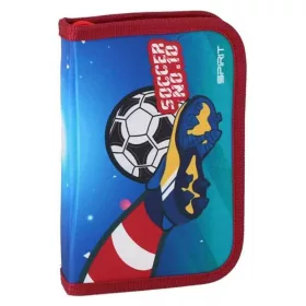 Spirit Soccer focis mintás töltött kihajtható tolltartó – 50 db