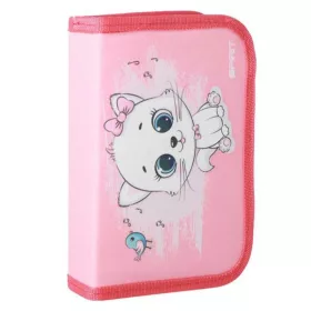 Spirit White Cat fehér cicás töltött kihajtható tolltartó – 28 db-os