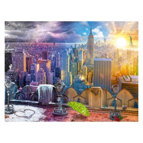 Ravensburger 16008 Puzzle – New York télen és nyáron (1500 db-os)