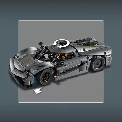 LEGO Technic 42173 Koenigsegg Jesko Absolut szürke hiperautó