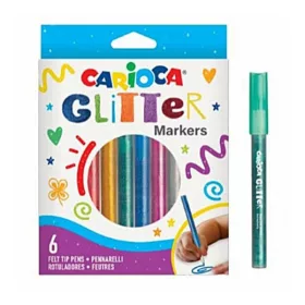 Carioca Glitter filctoll szett (6 db)