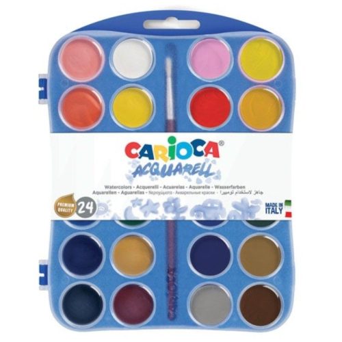 Carioca Vízfesték dobozban 24 színnel (30 mm)