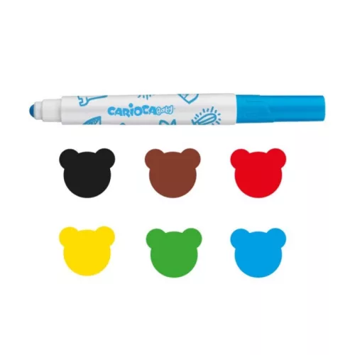 Carioca Baby színes bébi filctoll készlet (6 db)