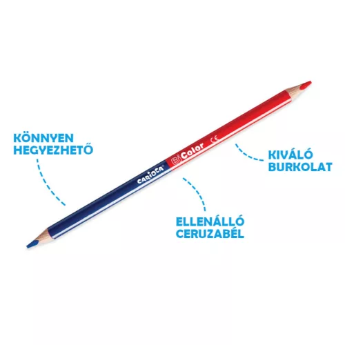 Carioca BiColor háromszög alakú kétvégű színesceruza-készlet (24 db)