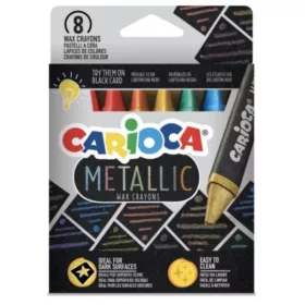 Carioca Metallic háromszög zsírkréta szett – 8 db