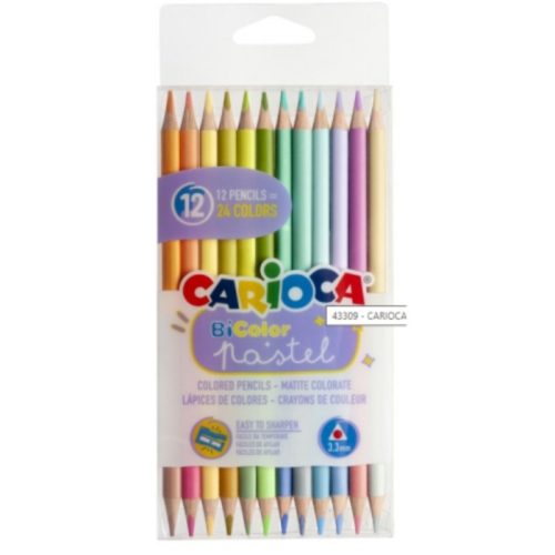 Carioca BiColor Pastel 2 színű 2 végű színes ceruza szett (12 db)