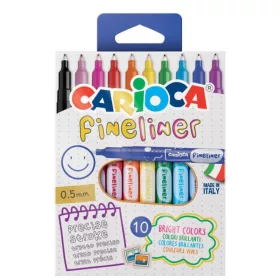 Carioca Fineliner tűfilc készlet – 10 db, 0,5 mm
