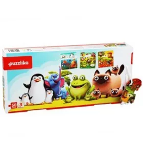 Puzzlika fa XXL 3 az 1-ben kirakó – Kedvenc állatom (50 db-os)